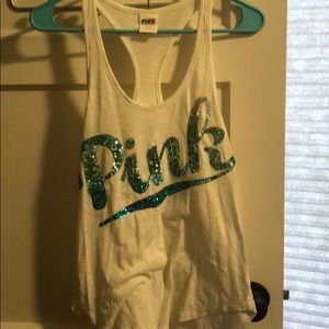 PINK sequined tank top